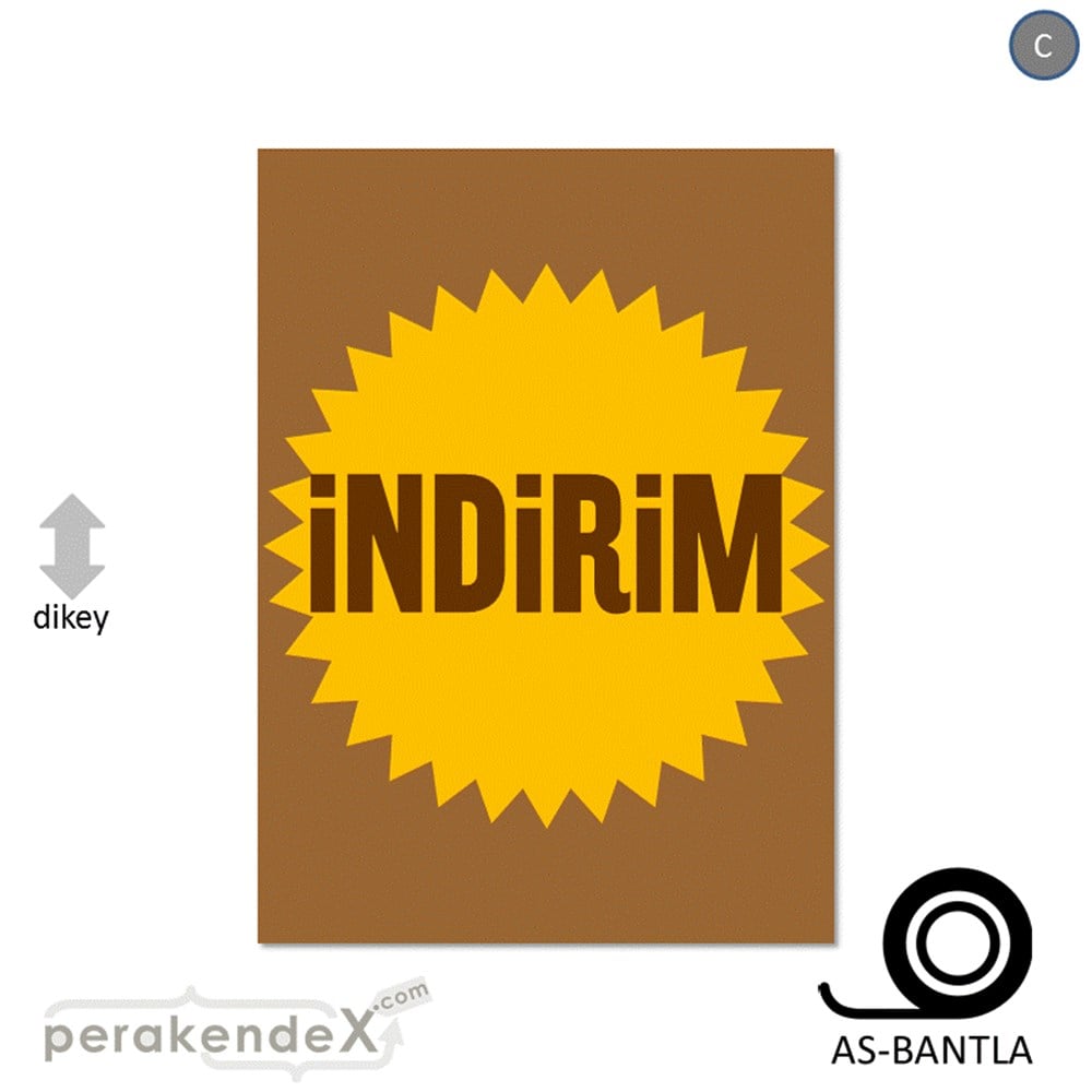 indirim POSTERİ -dikdörtgen,tek yön baskı