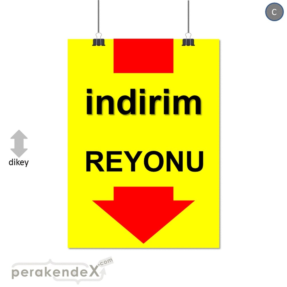 indirim reyonu SERT PLASTİK POSTER -dikdörtgen,tek yön baskı