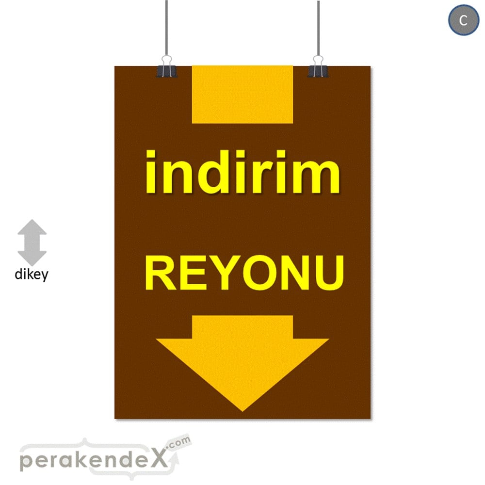 indirim reyonu SERT PLASTİK POSTER -dikdörtgen,tek yön baskı
