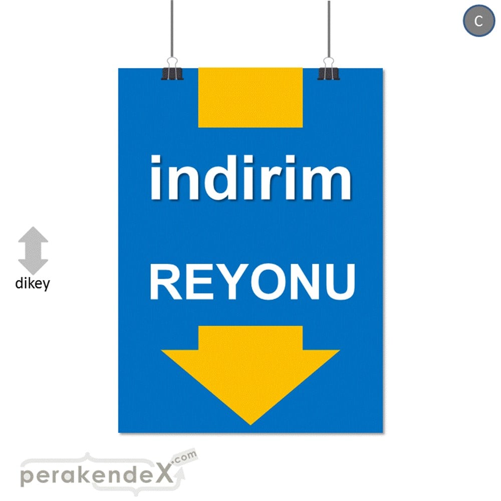 indirim reyonu SERT PLASTİK POSTER -dikdörtgen,tek yön baskı