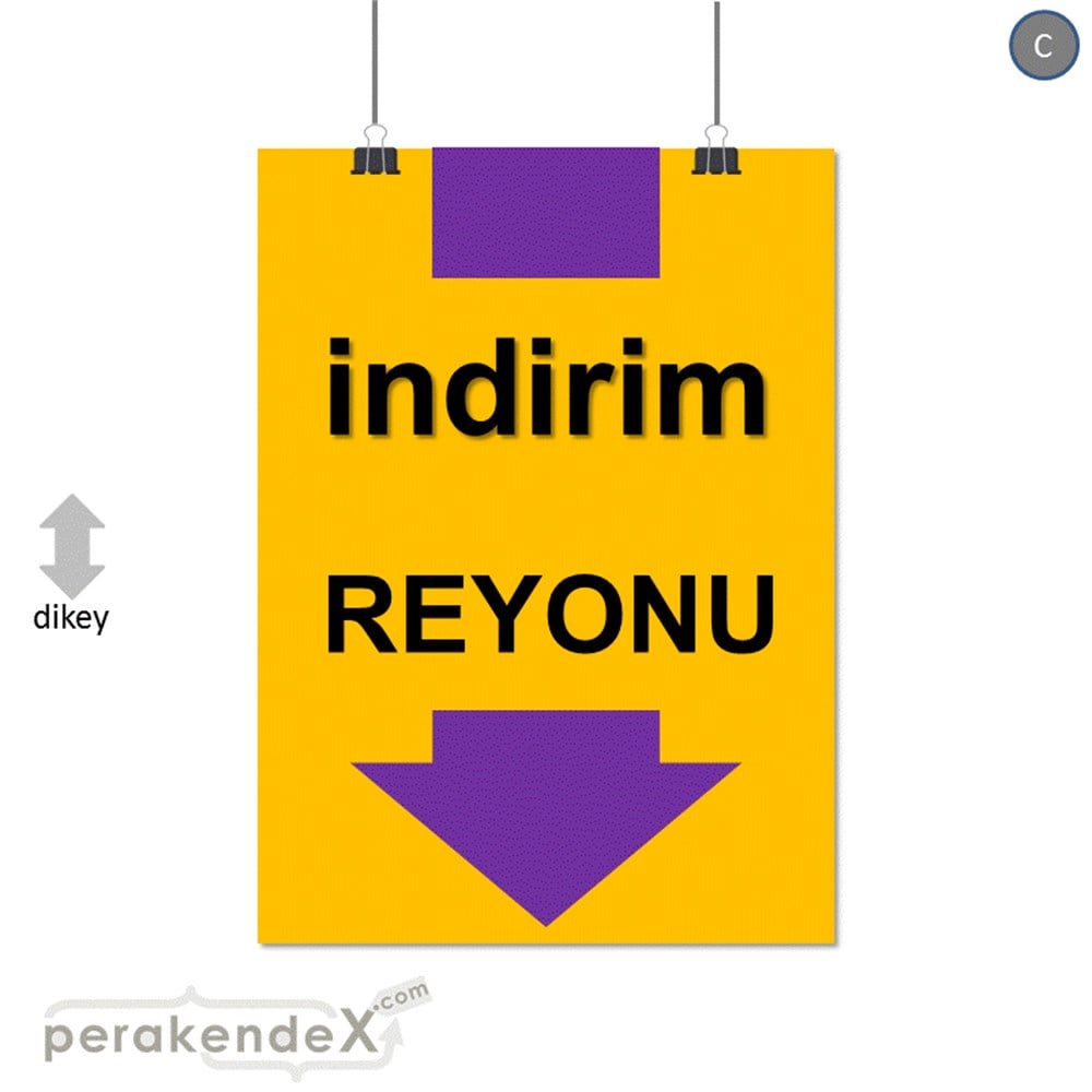 indirim reyonu SERT PLASTİK POSTER -dikdörtgen,tek yön baskı