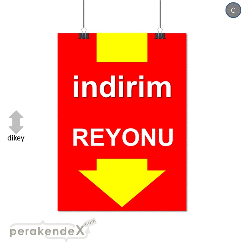 indirim reyonu SERT PLASTİK POSTER -dikdörtgen,tek yön baskı