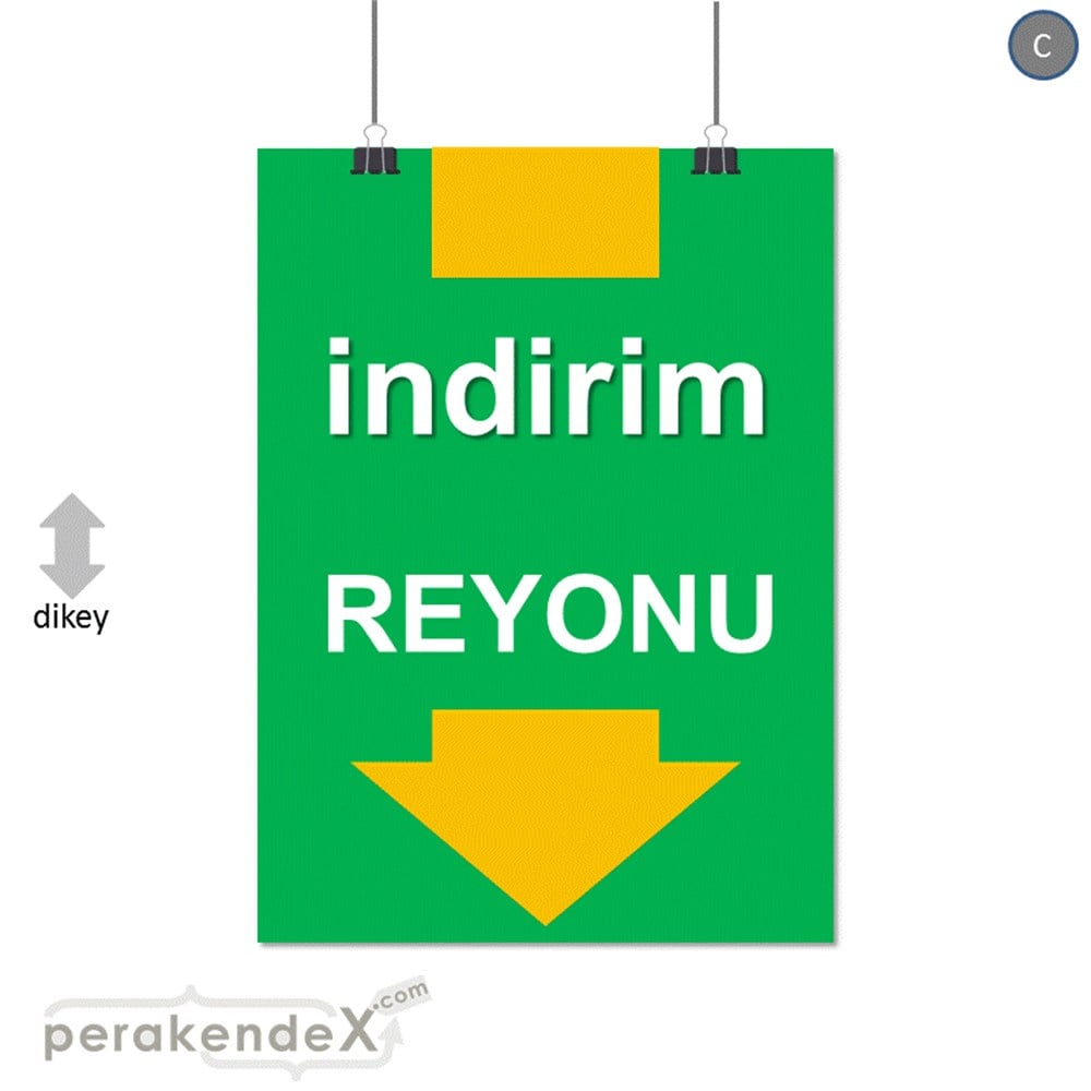 indirim reyonu SERT PLASTİK POSTER -dikdörtgen,tek yön baskı