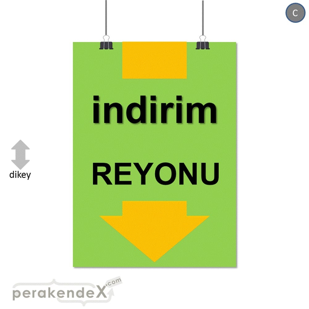 indirim reyonu SERT PLASTİK POSTER -dikdörtgen,tek yön baskı