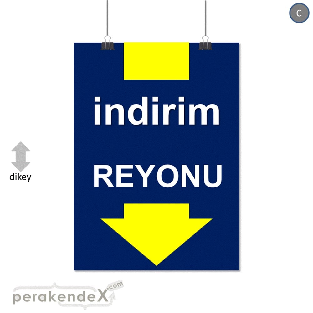 indirim reyonu SERT PLASTİK POSTER -dikdörtgen,tek yön baskı