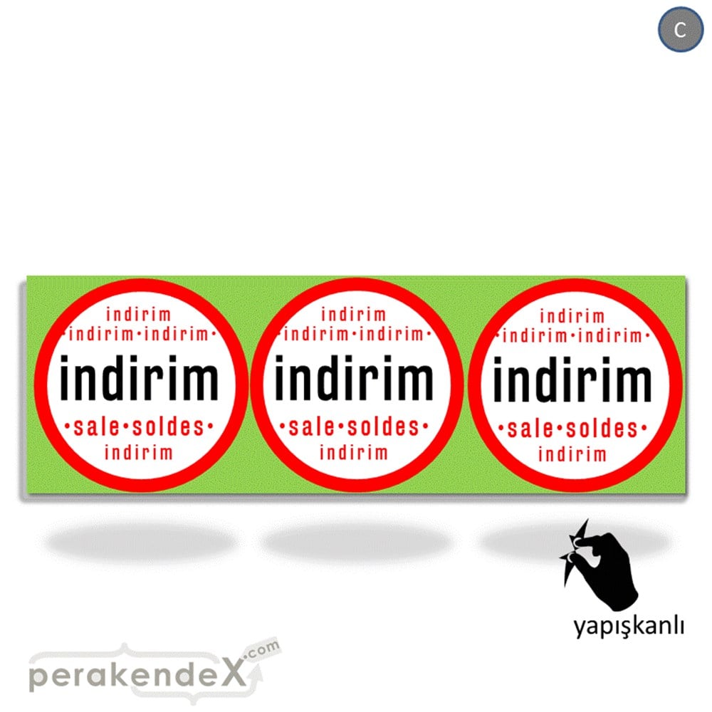 indirim sale soldes CAMA YAPIŞAN FOLYO BANNER -dikdörtgen,tek yön baskı