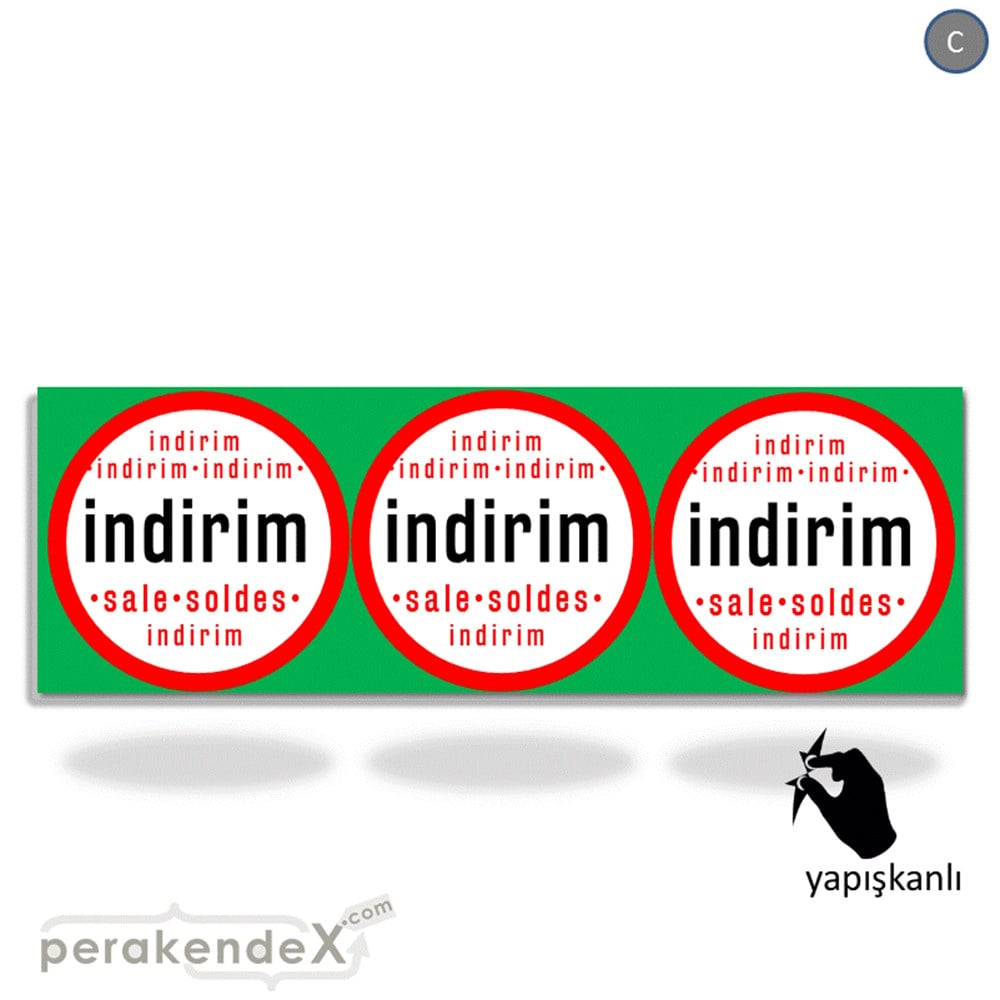 indirim sale soldes CAMA YAPIŞAN FOLYO BANNER -dikdörtgen,tek yön baskı