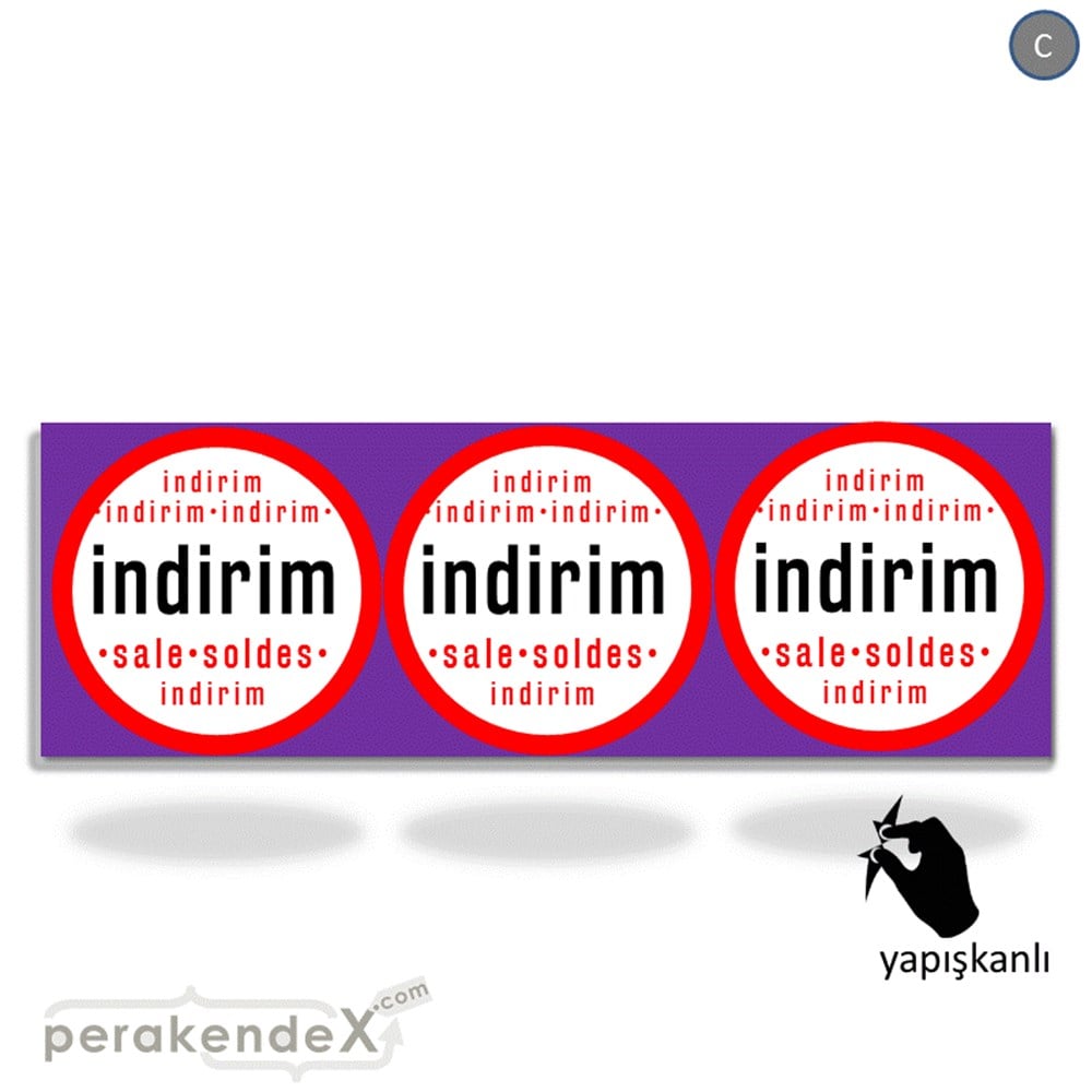 indirim sale soldes CAMA YAPIŞAN FOLYO BANNER -dikdörtgen,tek yön baskı