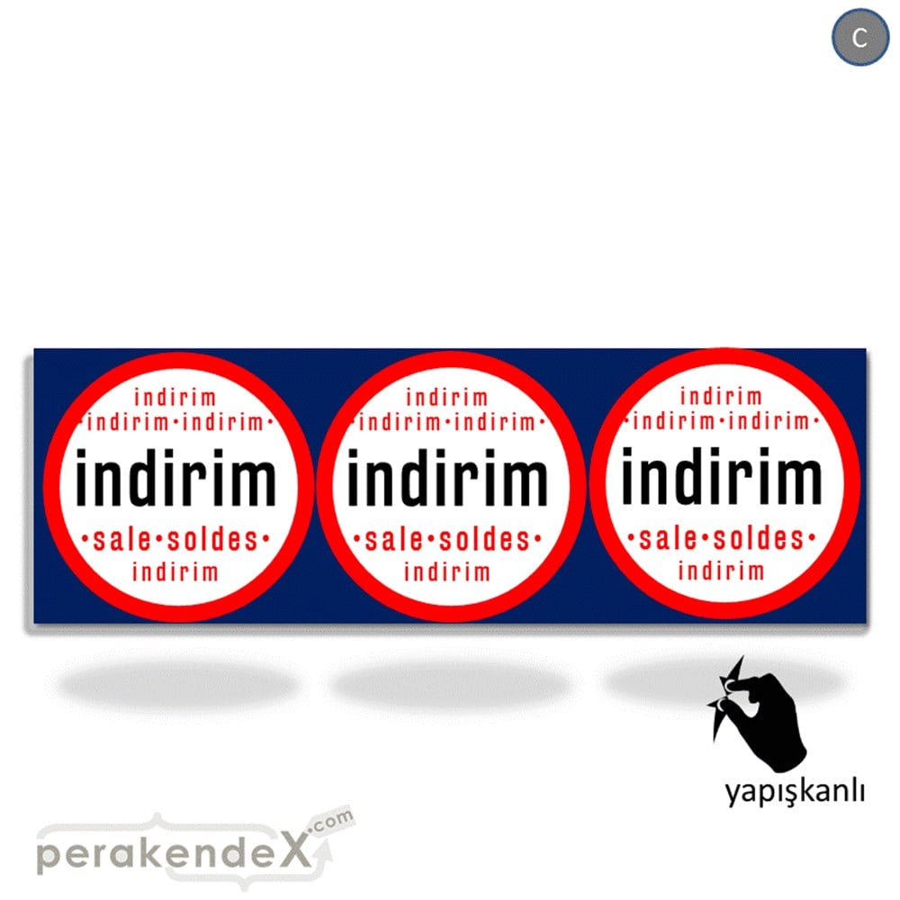 indirim sale soldes CAMA YAPIŞAN FOLYO BANNER -dikdörtgen,tek yön baskı