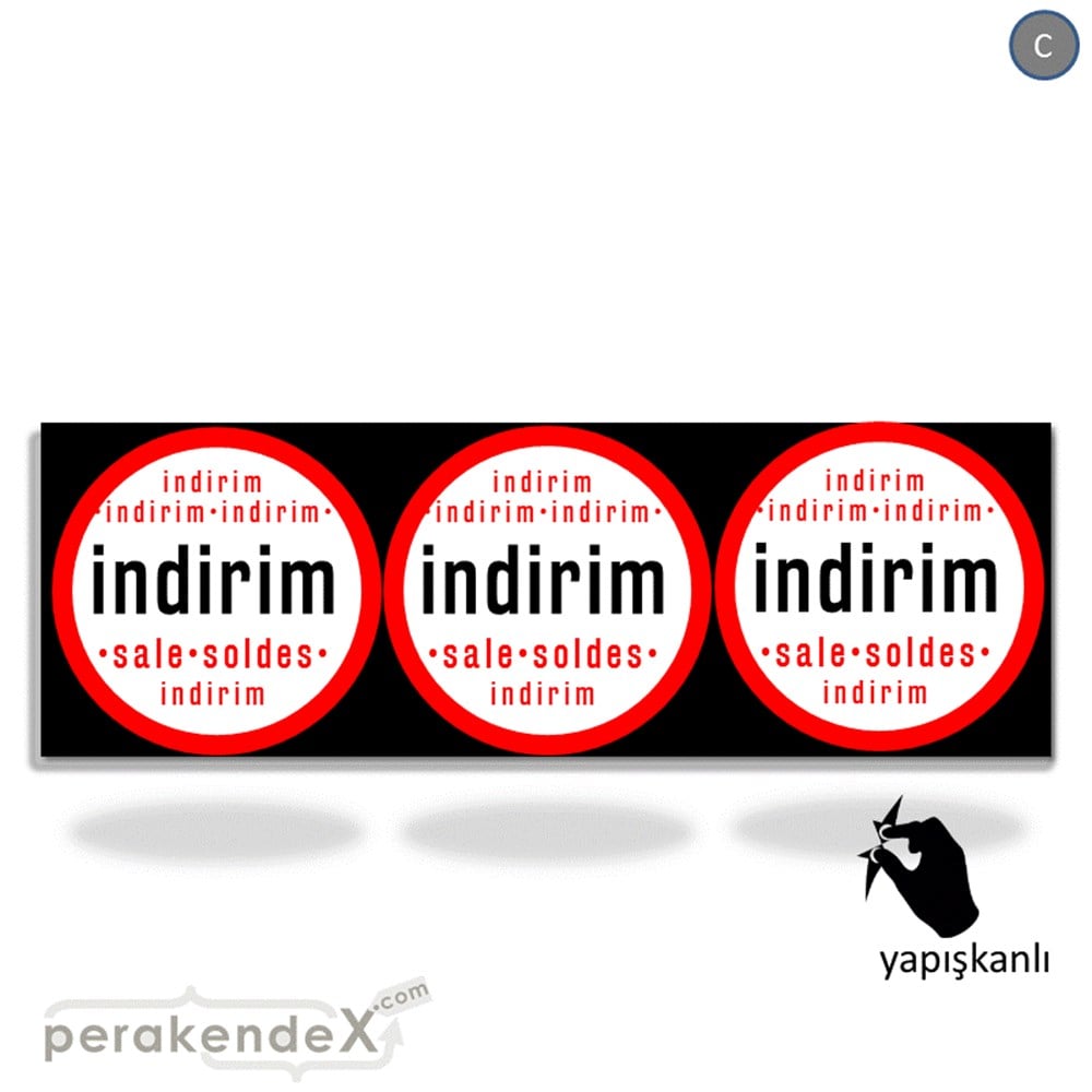 indirim sale soldes CAMA YAPIŞAN FOLYO BANNER -dikdörtgen,tek yön baskı