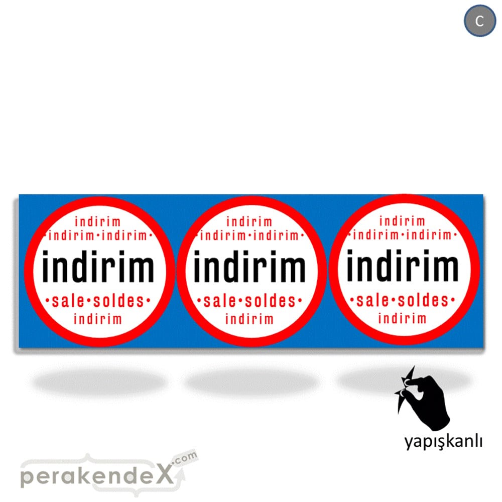 indirim sale soldes CAMA YAPIŞAN FOLYO BANNER -dikdörtgen,tek yön baskı