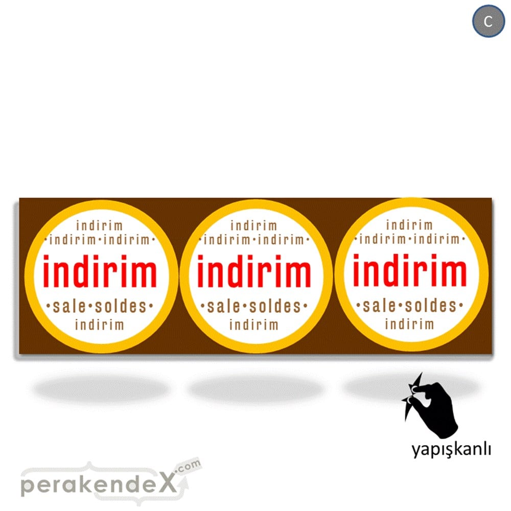 indirim sale soldes CAMA YAPIŞAN FOLYO BANNER -dikdörtgen,tek yön baskı