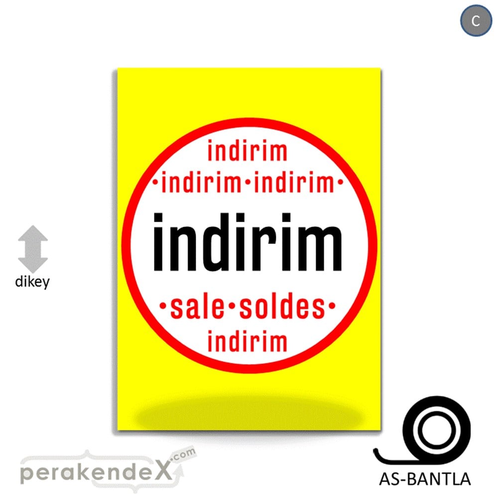 indirim sale soldes POSTERİ -dikdörtgen,tek yön baskı