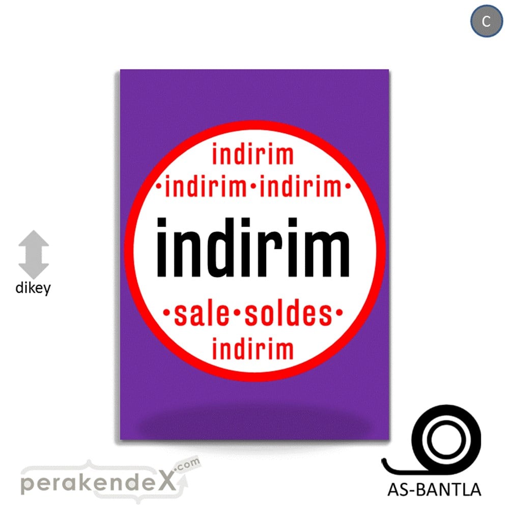 indirim sale soldes POSTERİ -dikdörtgen,tek yön baskı