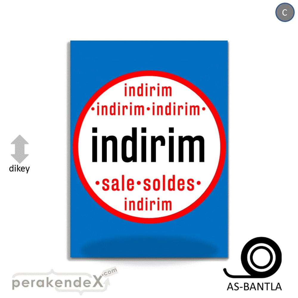 indirim sale soldes POSTERİ -dikdörtgen,tek yön baskı