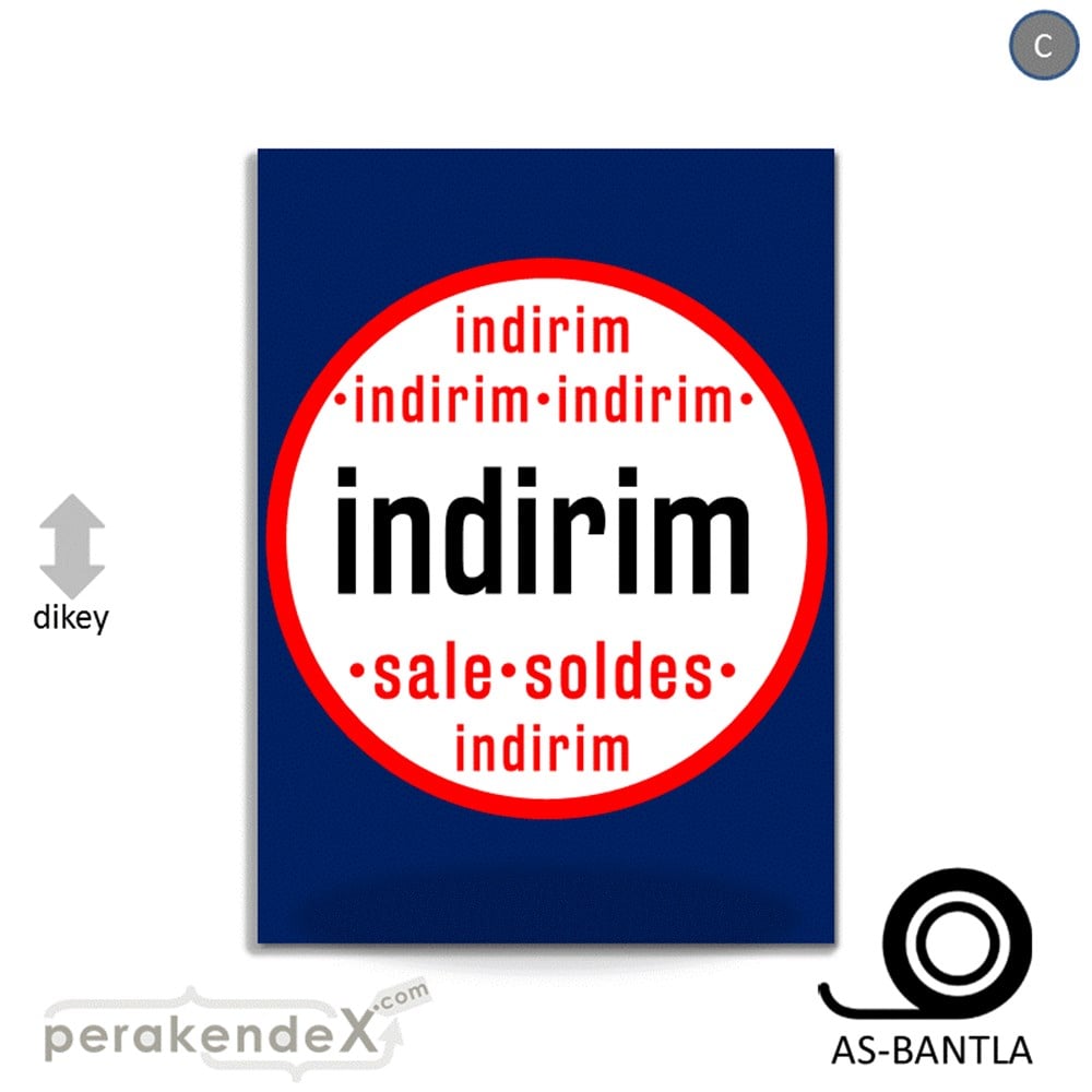 indirim sale soldes POSTERİ -dikdörtgen,tek yön baskı