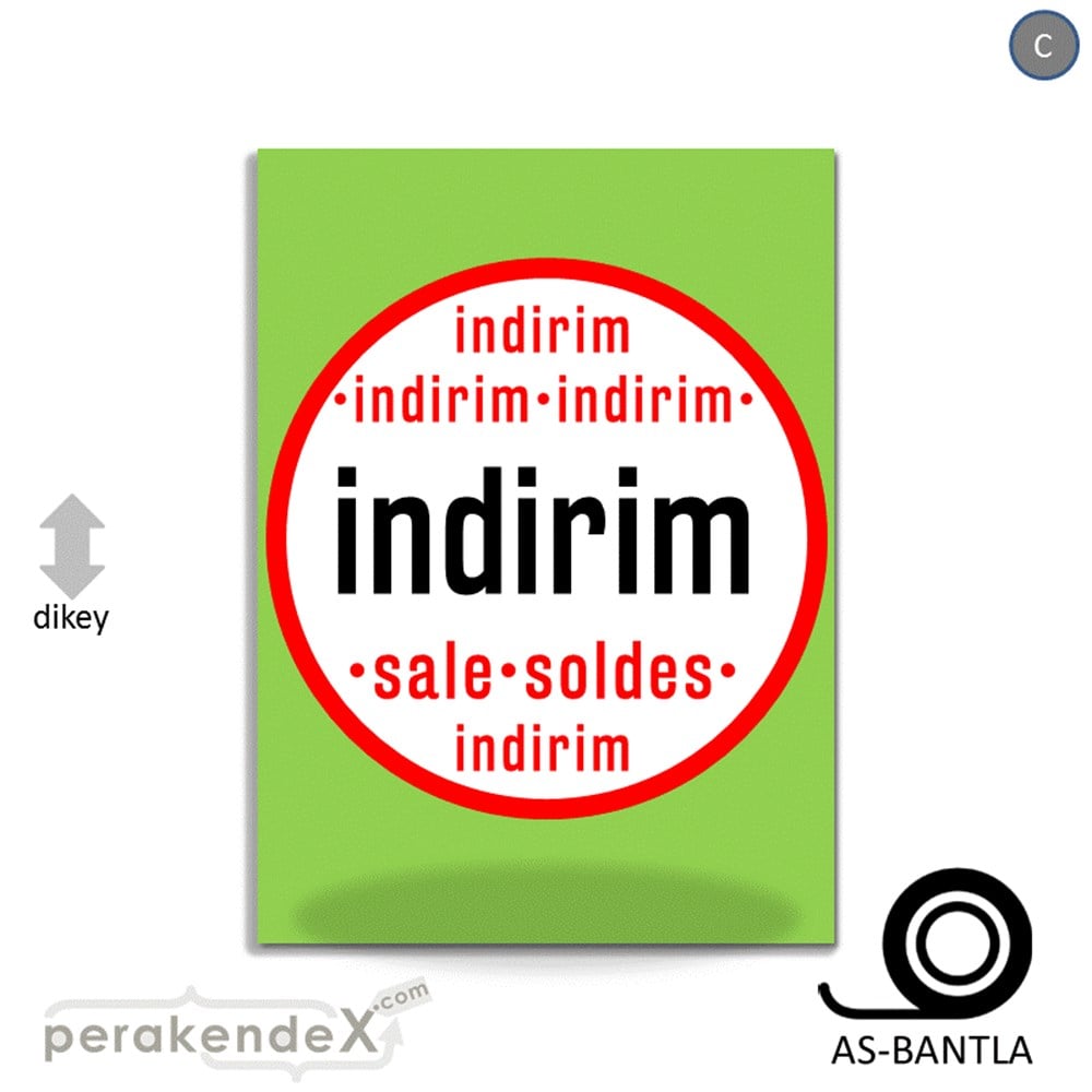 indirim sale soldes POSTERİ -dikdörtgen,tek yön baskı