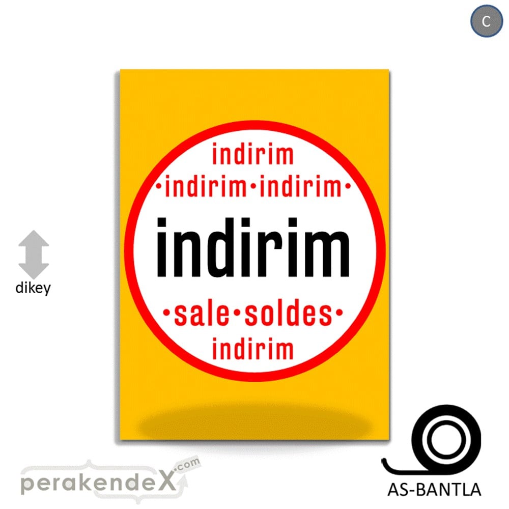 indirim sale soldes POSTERİ -dikdörtgen,tek yön baskı