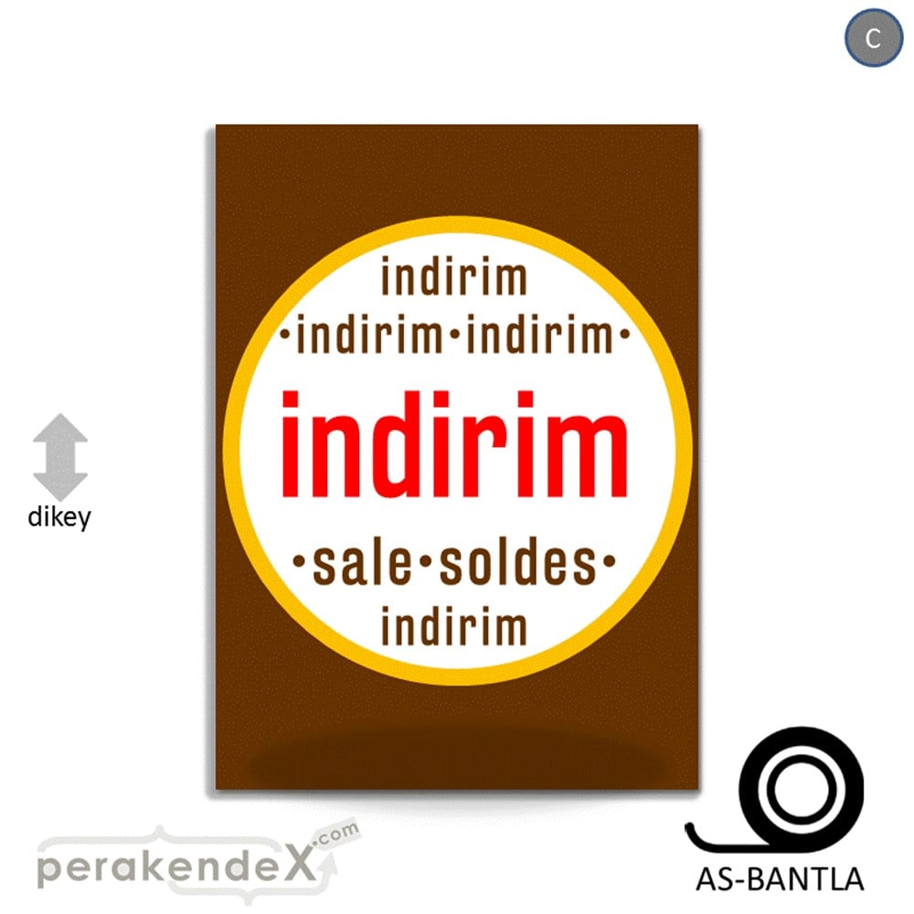 indirim sale soldes POSTERİ -dikdörtgen,tek yön baskı