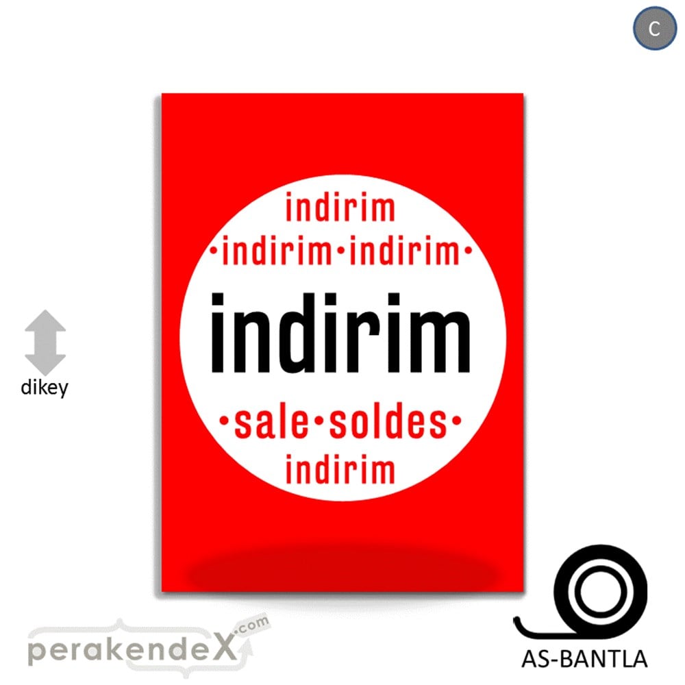 indirim sale soldes POSTERİ -dikdörtgen,tek yön baskı