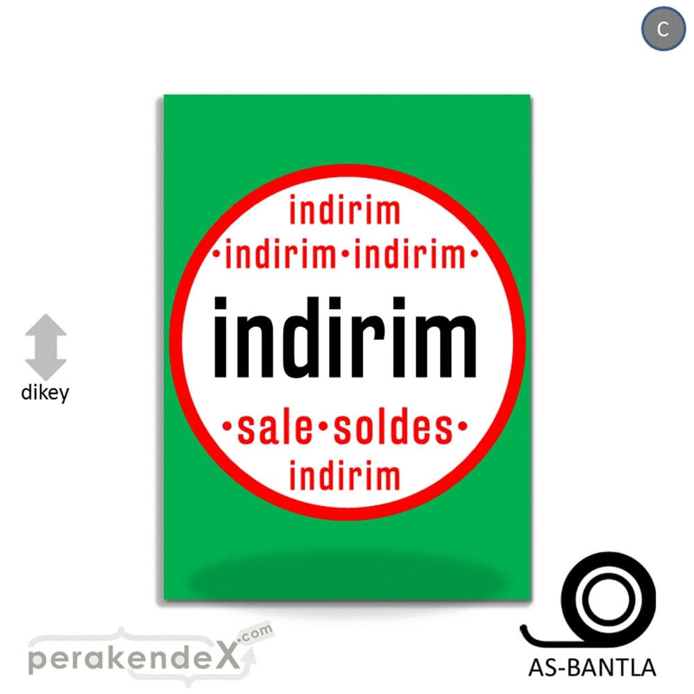 indirim sale soldes POSTERİ -dikdörtgen,tek yön baskı