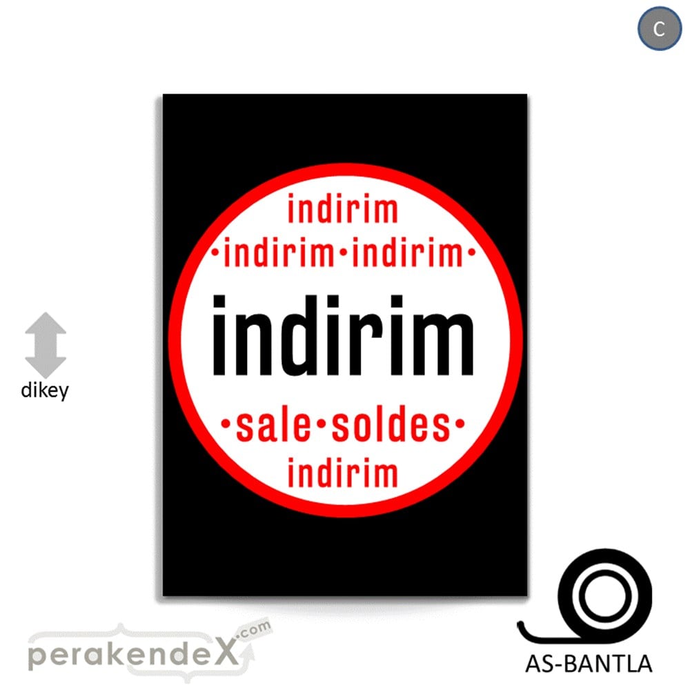 indirim sale soldes POSTERİ -dikdörtgen,tek yön baskı