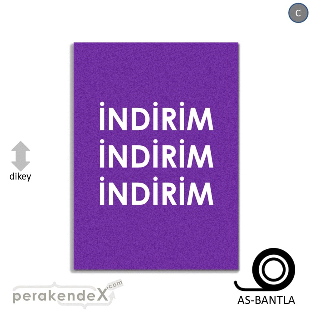 indirim (sıralı) KAĞIT POSTER,  AFİŞ -dikdörtgen,tek yön baskı