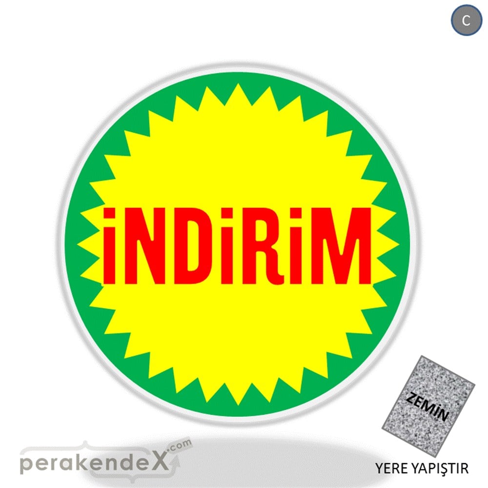 indirim YER ZEMİNE YAPIŞIR -oval,tek yön baskı