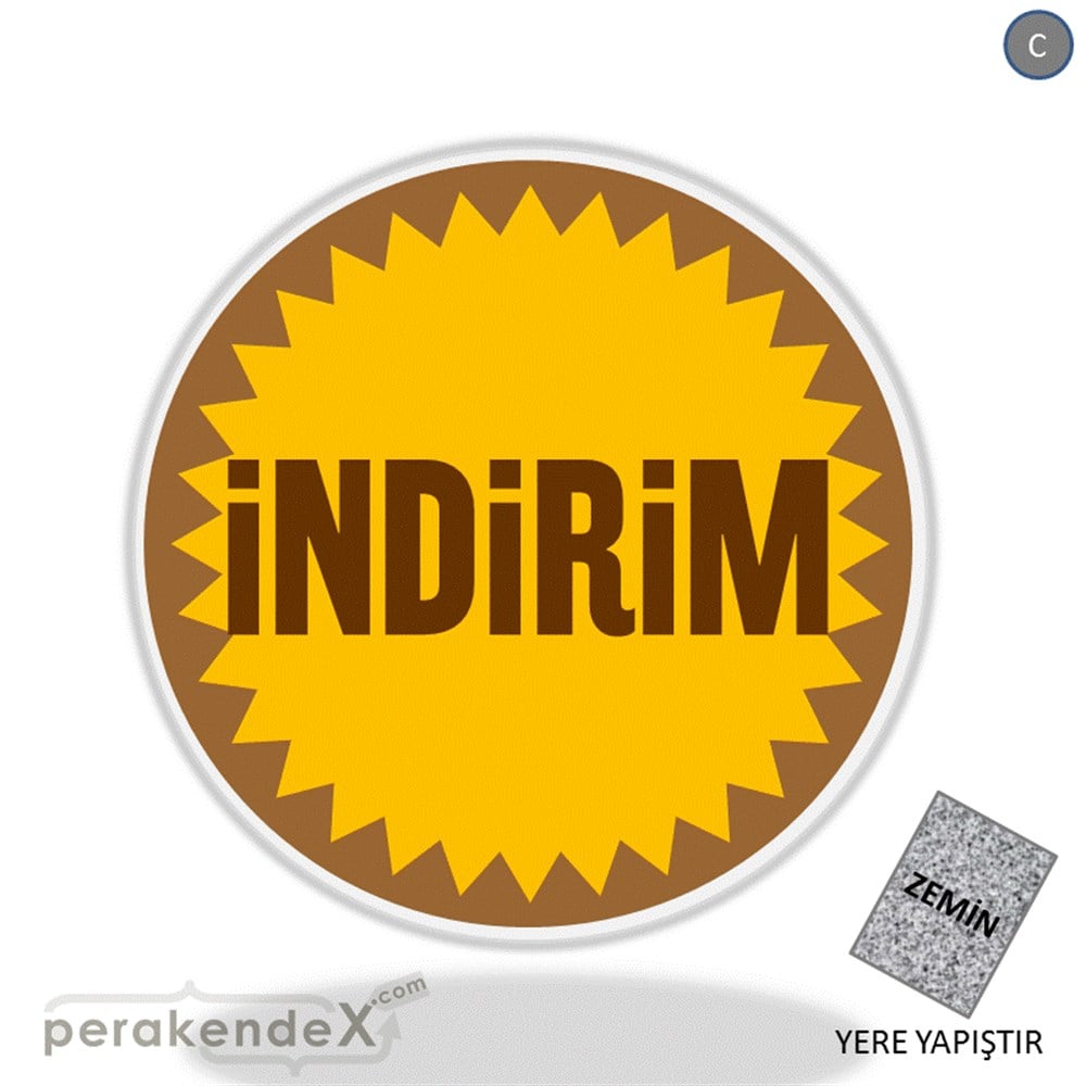 indirim YER ZEMİNE YAPIŞIR -oval,tek yön baskı