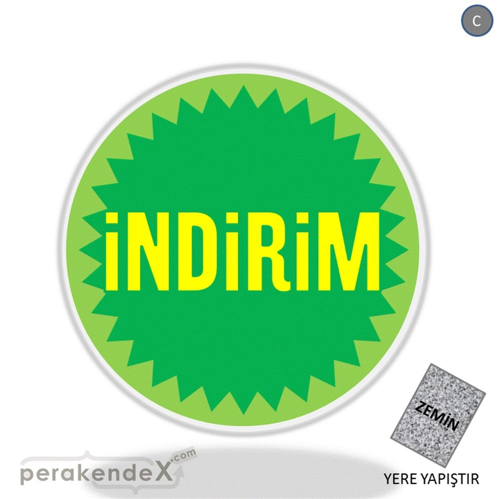 indirim YER ZEMİNE YAPIŞIR -oval,tek yön baskı