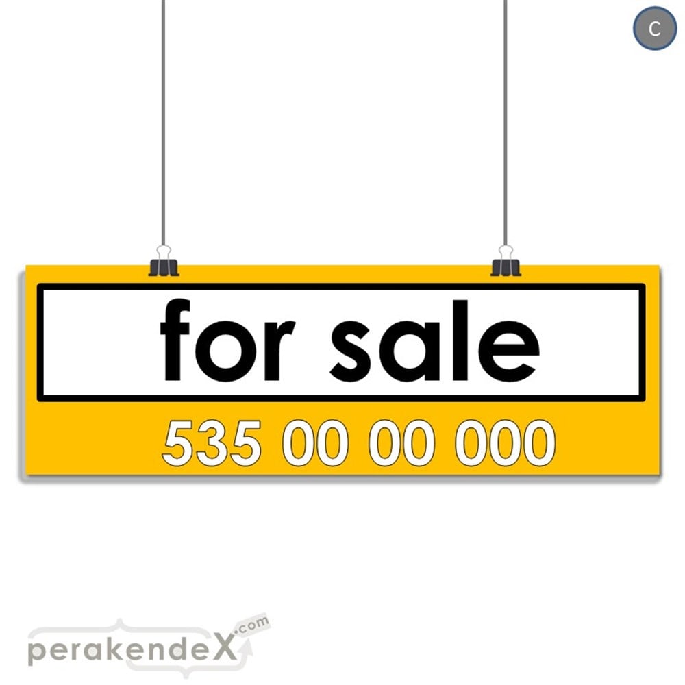 İngilizce Satılık Yazısı 005 SERT PLASTİK POSTER,  AFİŞ (BANNER) -dikdörtgen,tek yön baskısert plastik poster,  afiş