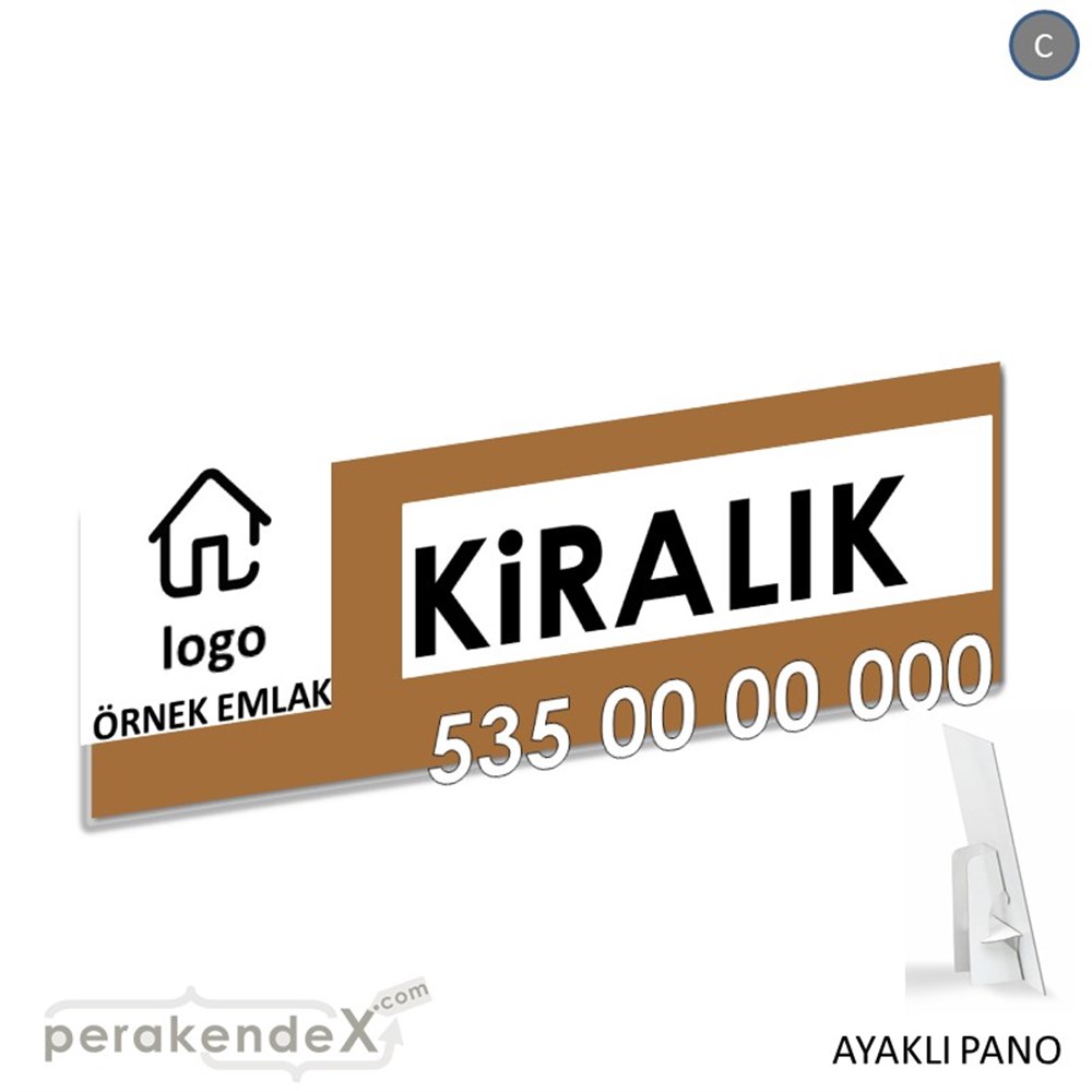 Kiralık Yazısı 001 KARTON AYAKLI POSTER,  PANO (BANNER) -dikdörtgen,tek yön baskıkarton ayaklı poster,  pano