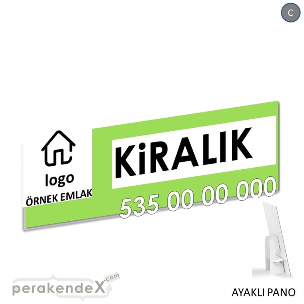 Kiralık Yazısı 001 KARTON AYAKLI POSTER,  PANO (BANNER) -dikdörtgen,tek yön baskıkarton ayaklı poster,  pano
