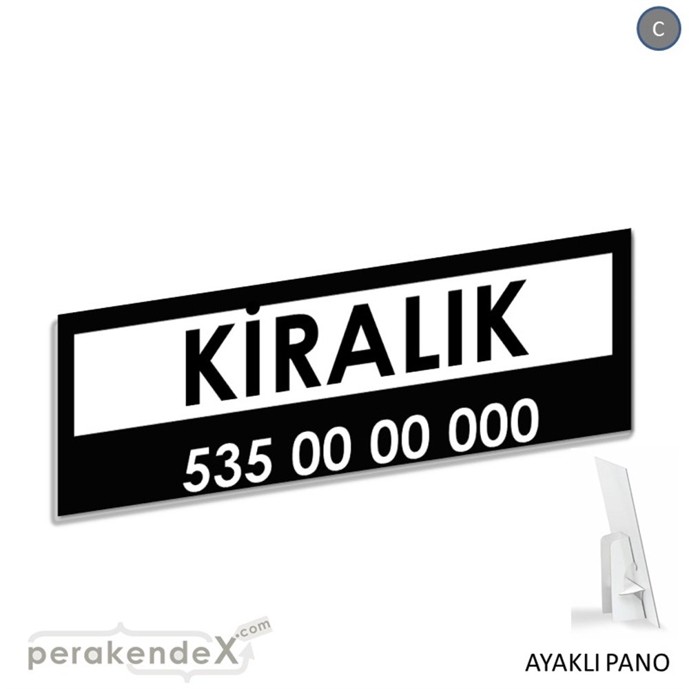 Kiralık Yazısı 005 KARTON AYAKLI POSTER,  PANO (BANNER) -dikdörtgen,tek yön baskıkarton ayaklı poster,  pano