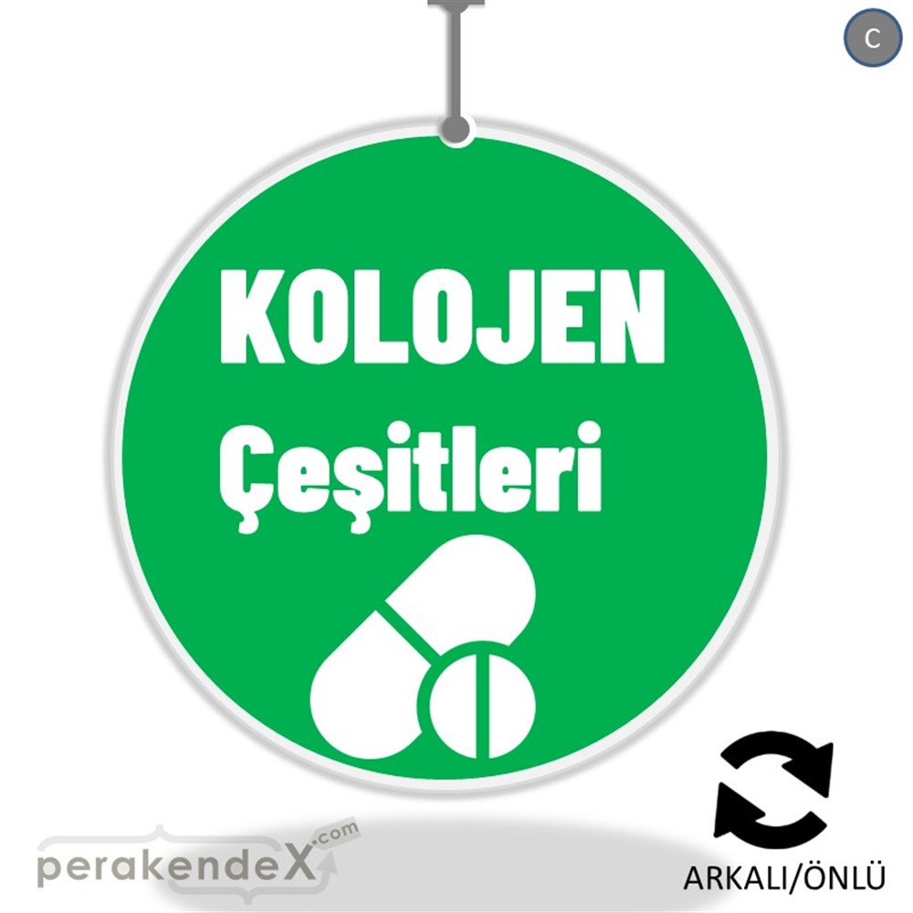 Kolojen Çeşitleri Yazısı DÖNKART -oval,çift yön baskıdön-kart