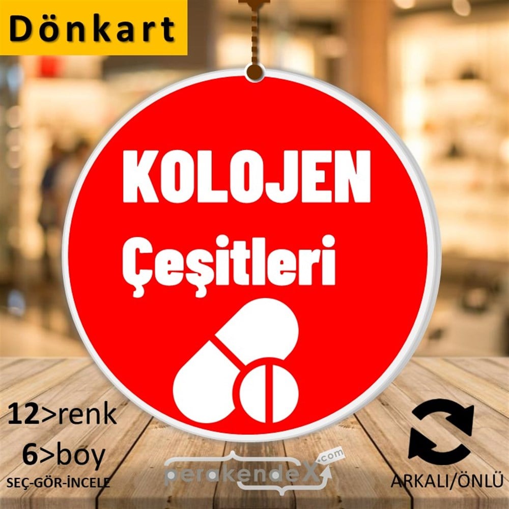 Kolojen Çeşitleri Yazısı DÖNKART -oval,çift yön baskıdön-kart