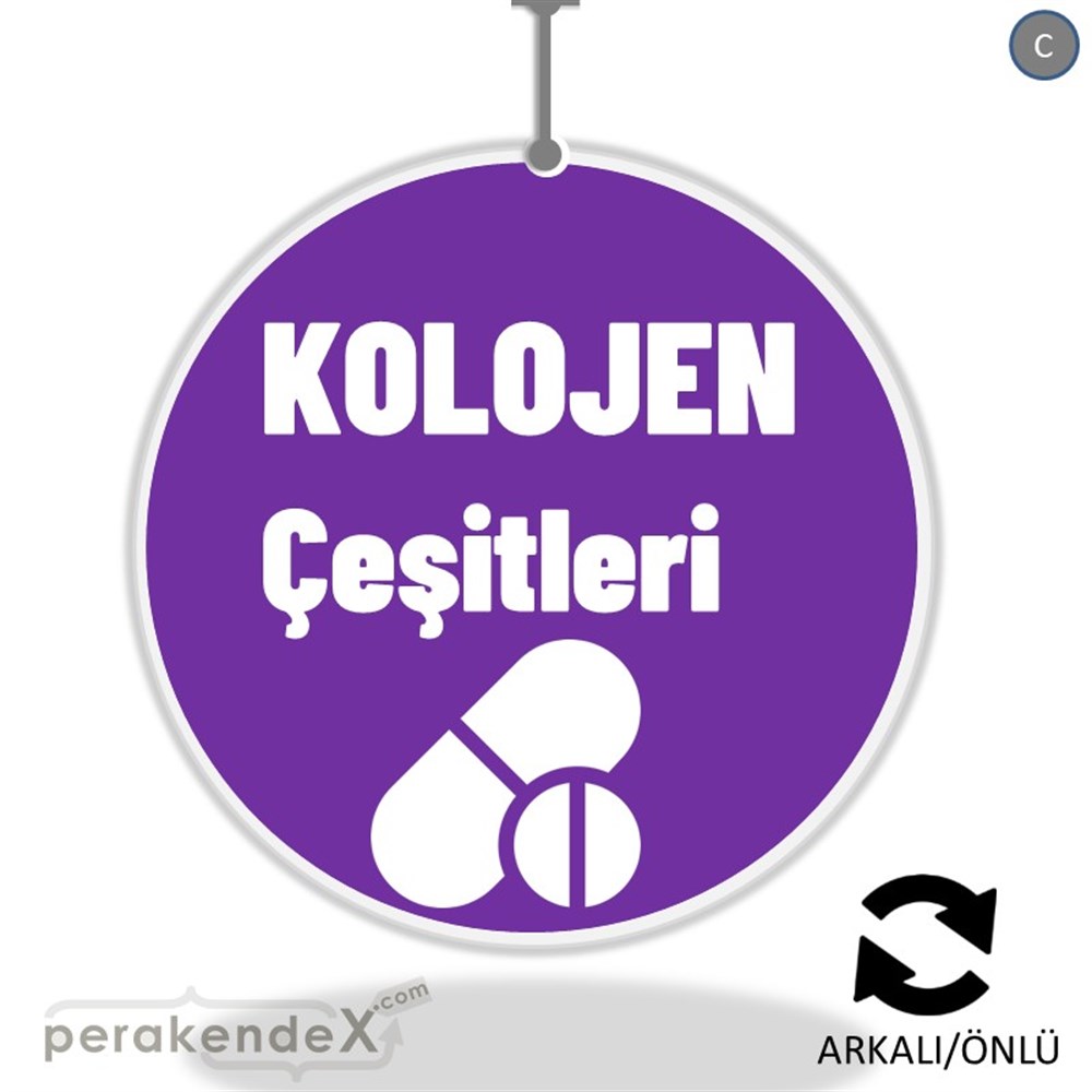 Kolojen Çeşitleri Yazısı DÖNKART -oval,çift yön baskıdön-kart