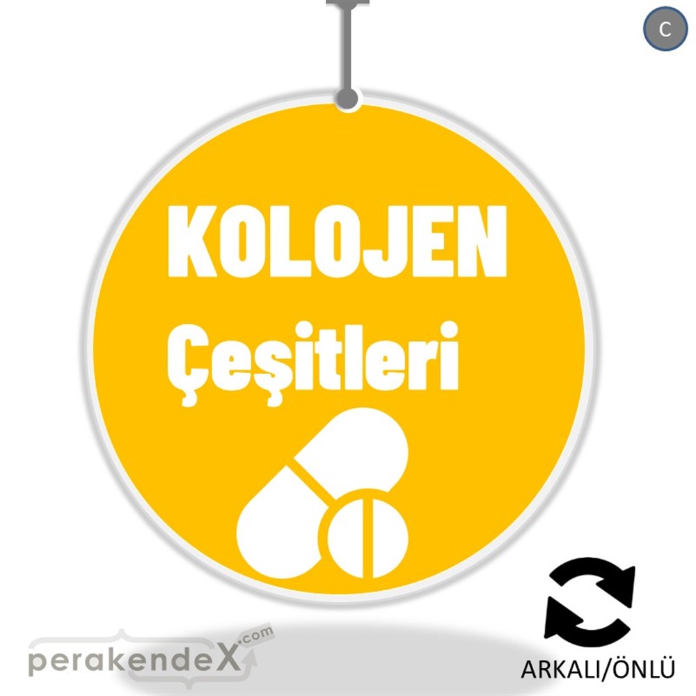 Kolojen Çeşitleri Yazısı DÖNKART -oval,çift yön baskıdön-kart