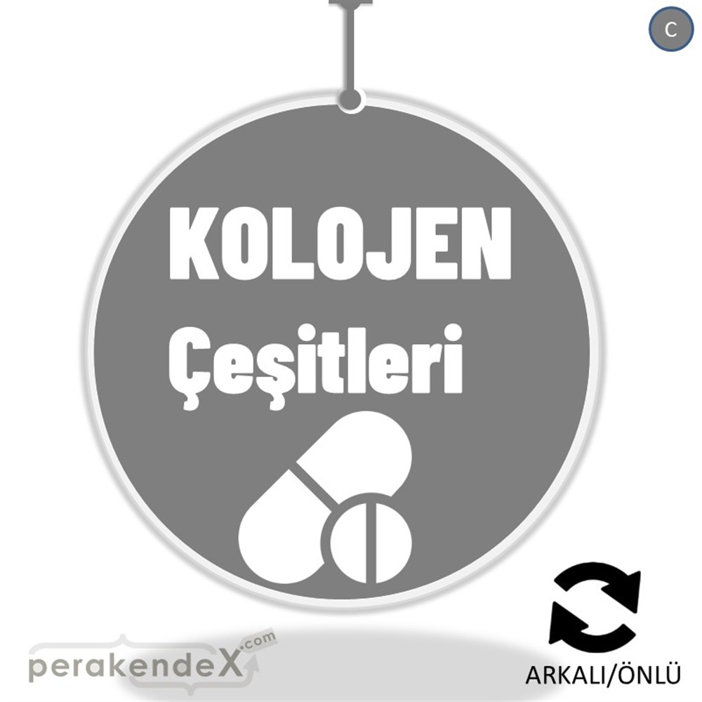 Kolojen Çeşitleri Yazısı DÖNKART -oval,çift yön baskıdön-kart