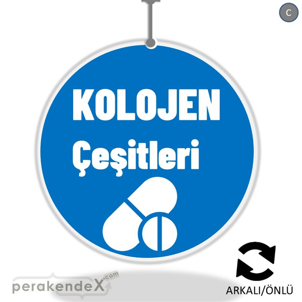Kolojen Çeşitleri Yazısı DÖNKART -oval,çift yön baskıdön-kart