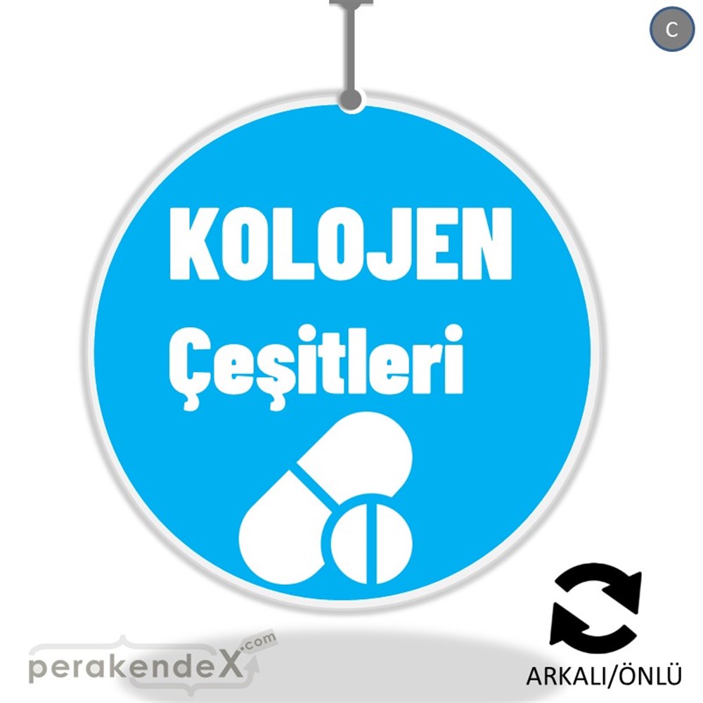 Kolojen Çeşitleri Yazısı DÖNKART -oval,çift yön baskıdön-kart