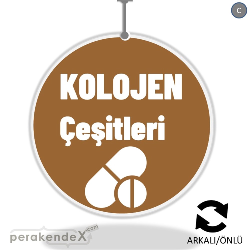 Kolojen Çeşitleri Yazısı DÖNKART -oval,çift yön baskıdön-kart
