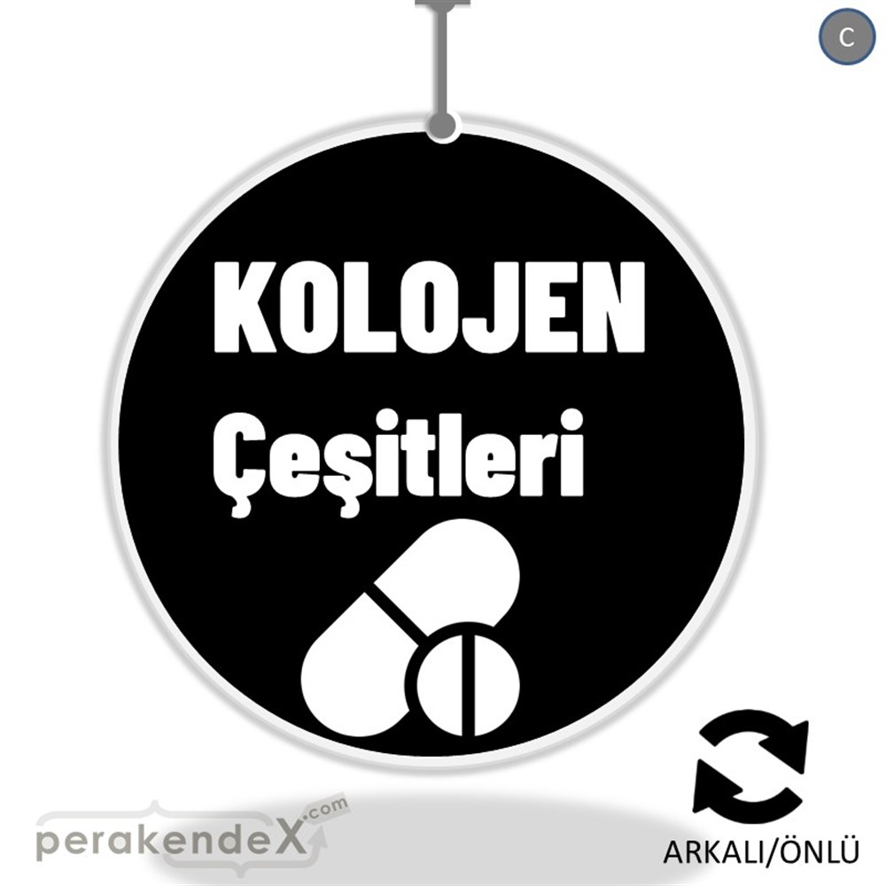 Kolojen Çeşitleri Yazısı DÖNKART -oval,çift yön baskıdön-kart