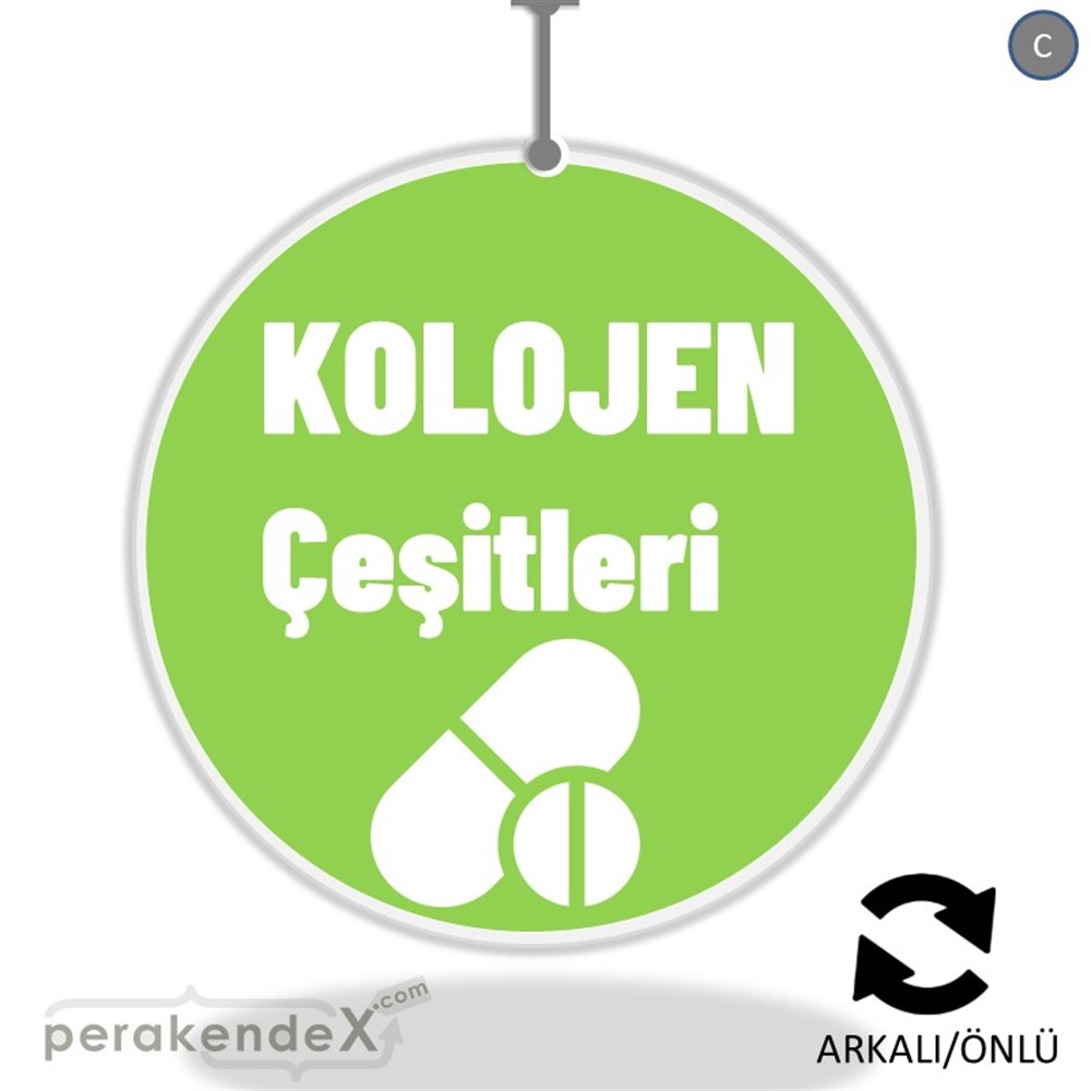 Kolojen Çeşitleri Yazısı DÖNKART -oval,çift yön baskıdön-kart