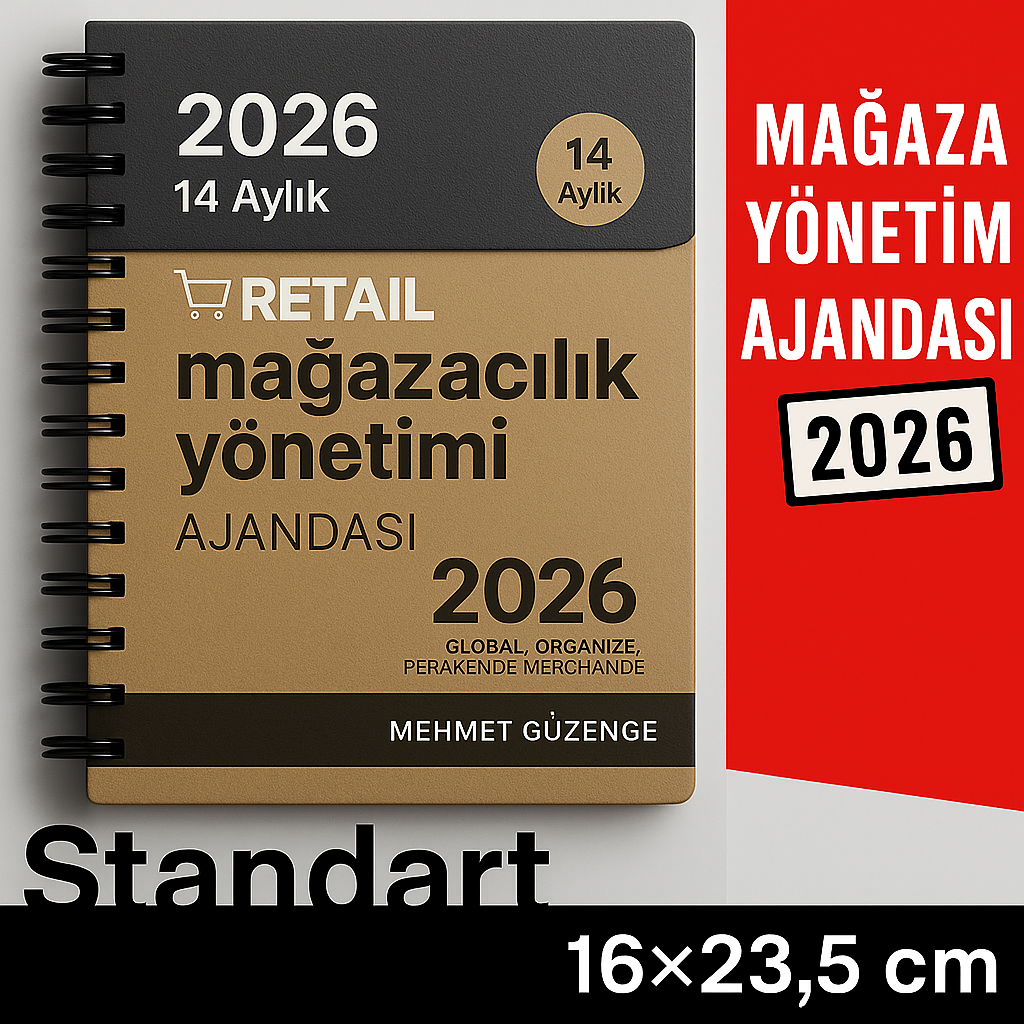 MAĞAZA YÖNETİM AJANDASI 2026 --Natürel -Standart Boy - 14 AYLIK//MAĞAZA YÖNETİM AJANDASI