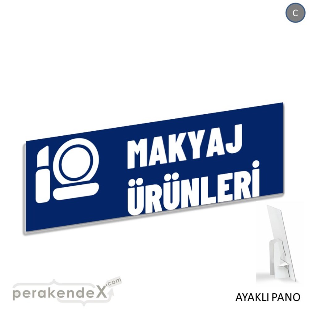 Makyaj Ürün Çeşitleri KARTON AYAKLI POSTER,  PANO (BANNER) -dikdörtgen,tek yön baskıkarton ayaklı poster,  pano