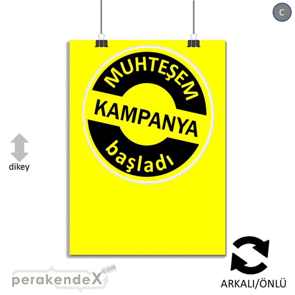 muhteşem kampanya başladı POSTERİ -dikdörtgen,çift yön baskı