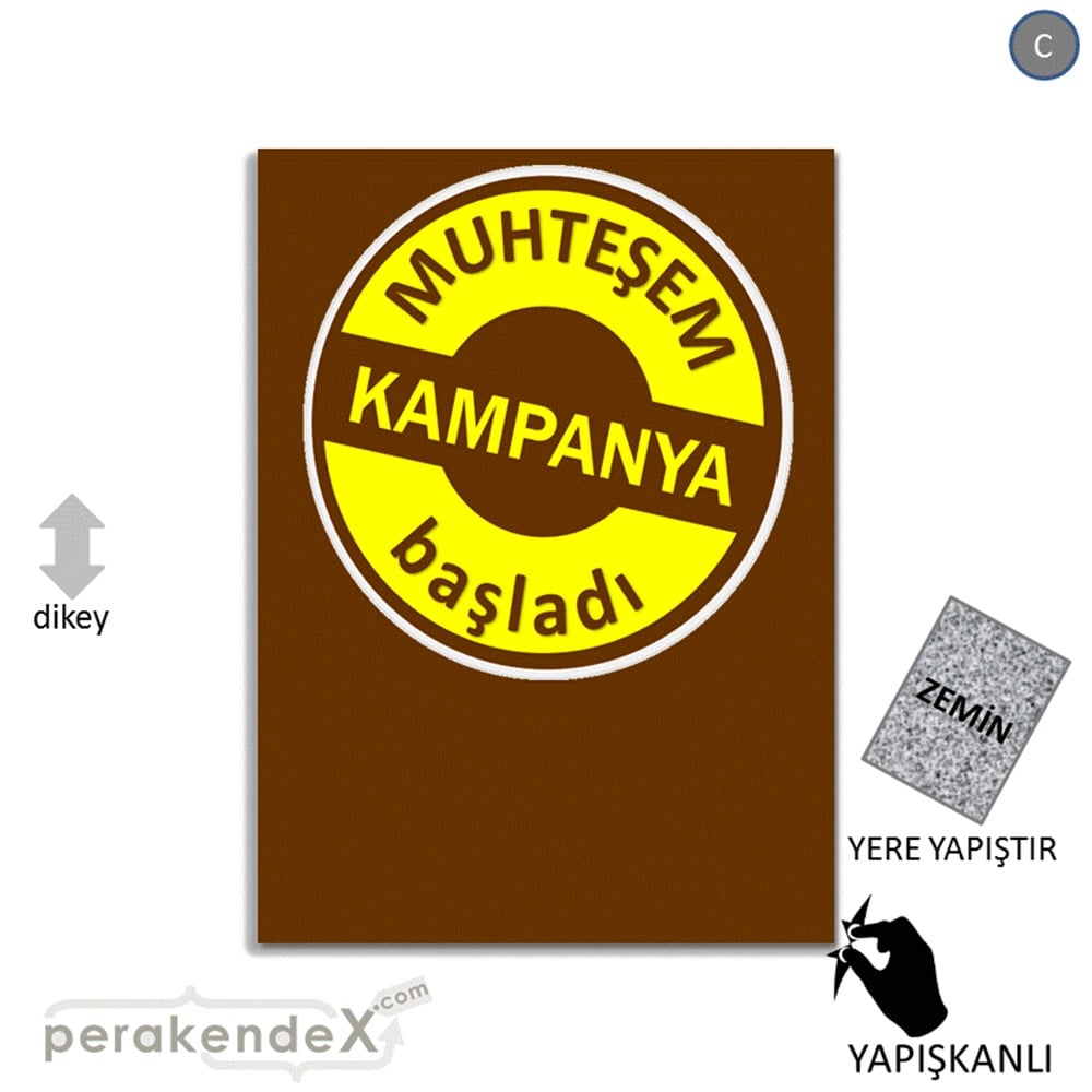 muhteşem kampanya başladı YER ZEMİNE YAPIŞIR -dikdörtgen,tek yön baskı