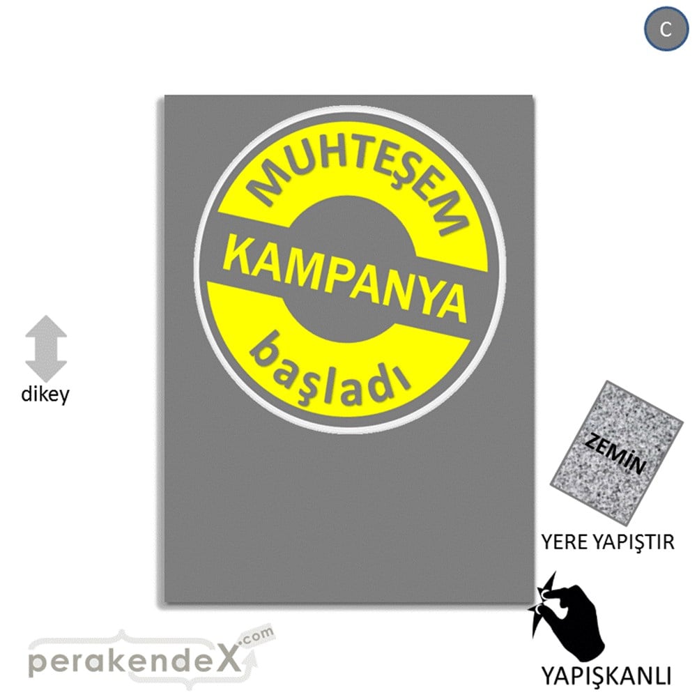 muhteşem kampanya başladı YER ZEMİNE YAPIŞIR -dikdörtgen,tek yön baskı