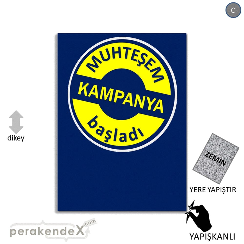 muhteşem kampanya başladı YER ZEMİNE YAPIŞIR -dikdörtgen,tek yön baskı